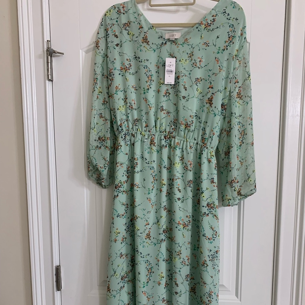 Loft Long Sleeve Maxi Dress